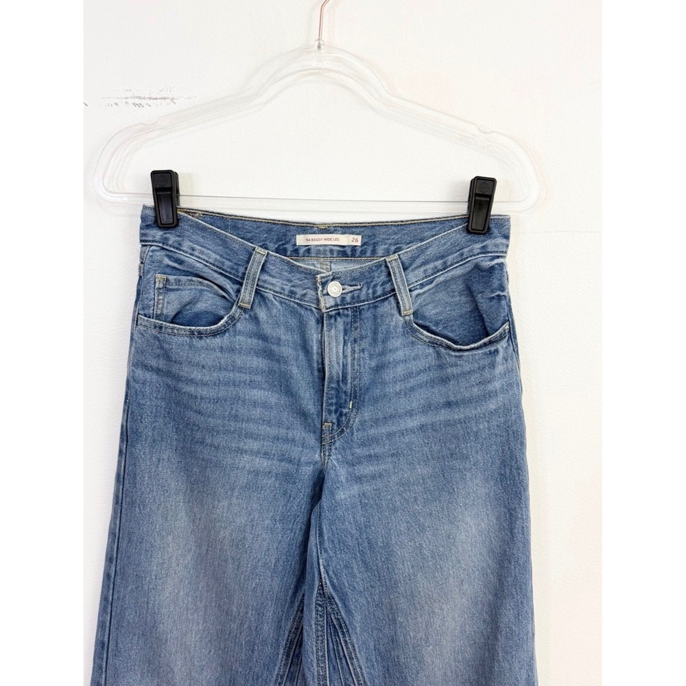 Levi's '94 Baggy Wide Leg Jeans Women's 26 Light Wash Panel Wide Leg Denim - Picture 4 of 7